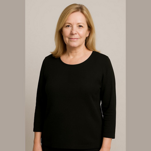 Westbound Black Textured Long Sleeve Top 2X